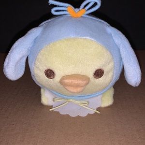 New Rilakkum Kiiroitori (Yellow Chick) Dressed up as a Bunny Plushie from Japan